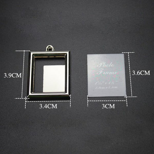 Breloc metalic foto dreptunghi