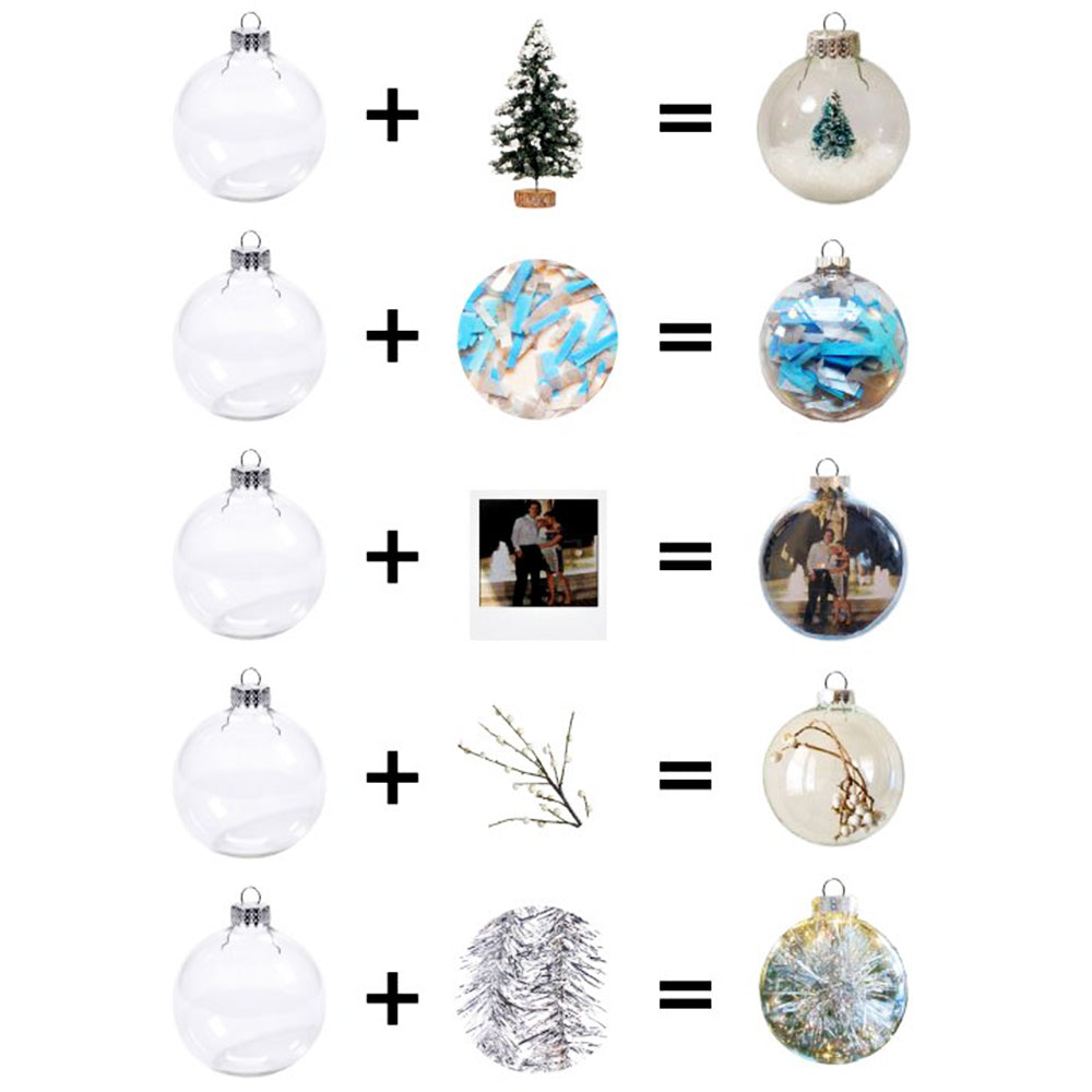 Glob inserție foto rotund pentru brad Ø7cm