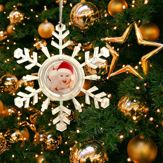 Glob inserție foto fulg pentru brad