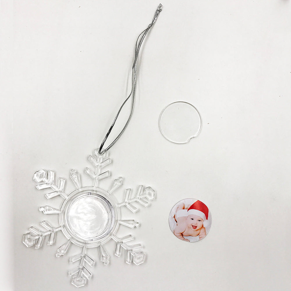 Glob inserție foto fulg pentru brad