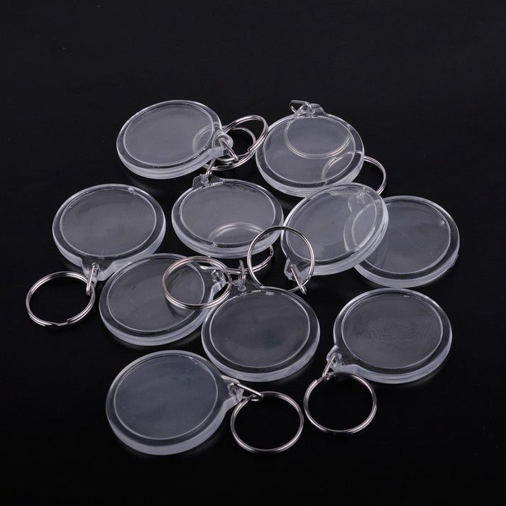 Breloc plastic foto rotund 4,5cm