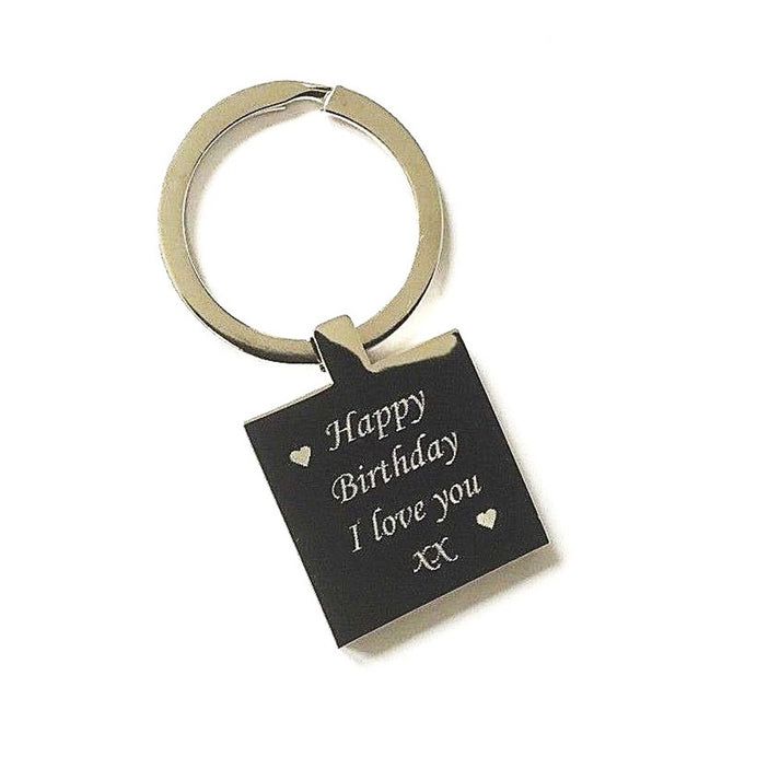 Breloc metalic pătrat