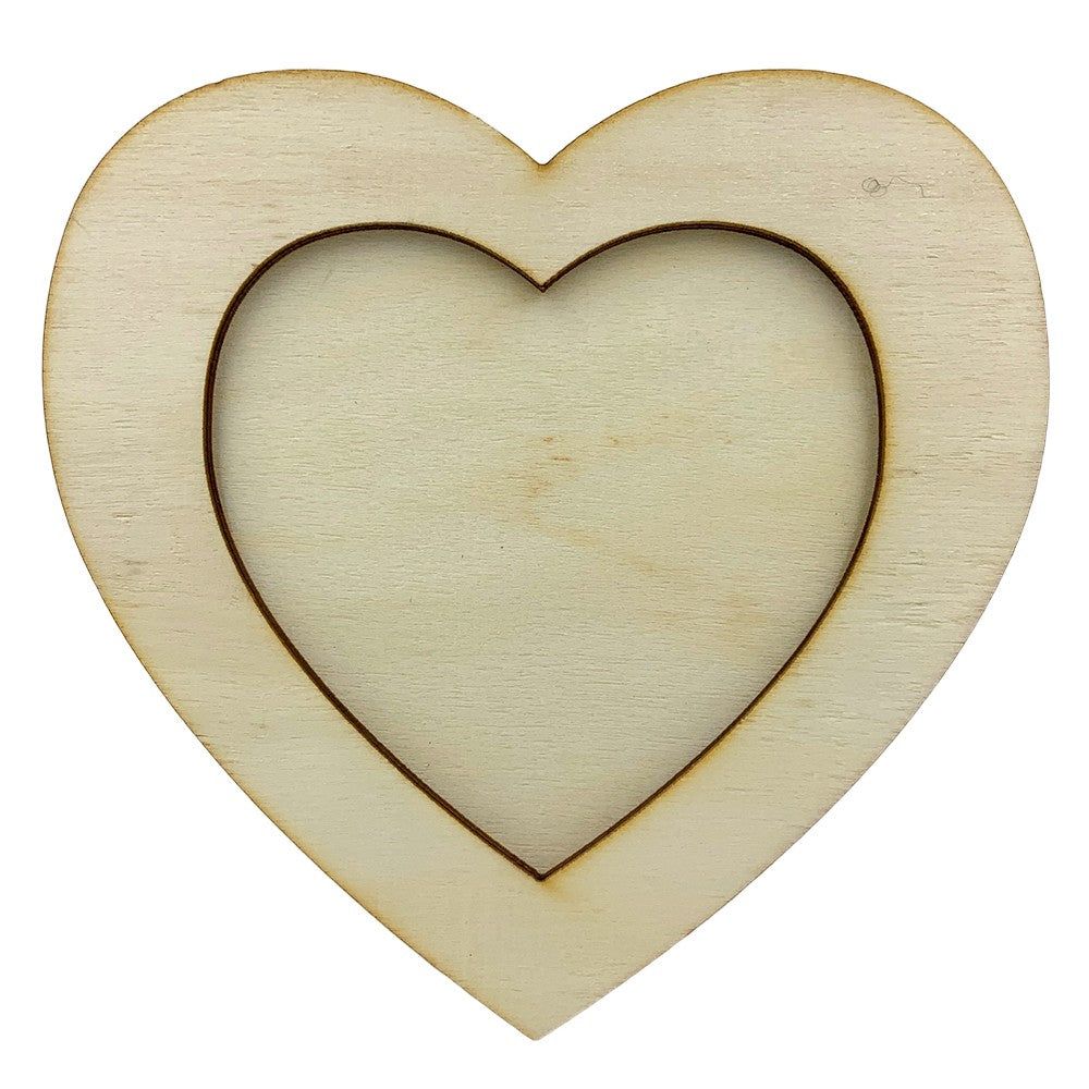 Ramă foto lemn inimă