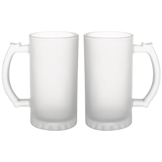 Set 2 halbe personalizate din sticlă sablată