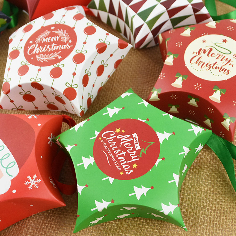 Ornament de brad din carton CRĂCIUN8 - set 10 buc