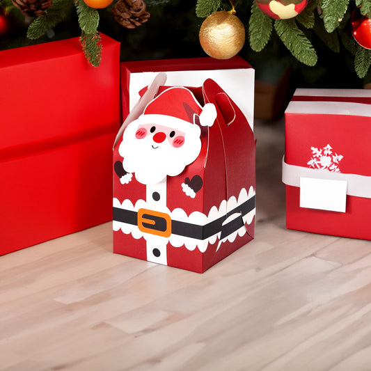 Cutie căni 3D Moș Crăciun roșu