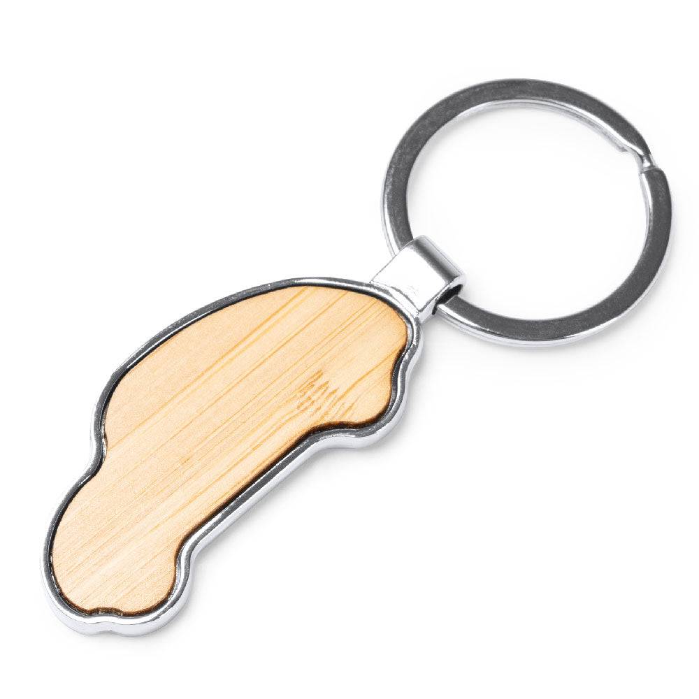 Breloc gravabil mașinuță lemn+metal