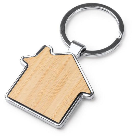 Breloc gravabil casă lemn+metal