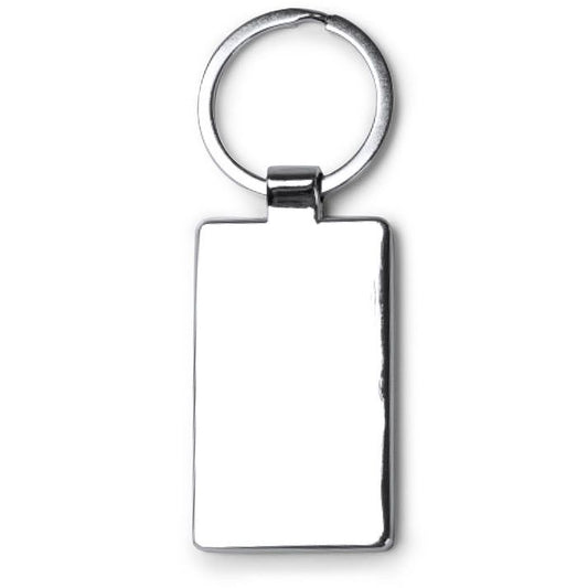 Breloc gravabil dreptunghi 5x3 lemn+metal