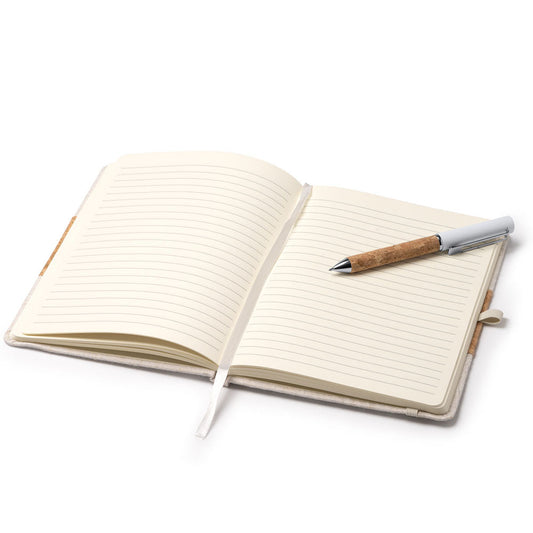 Set premium caiet și pix din plută