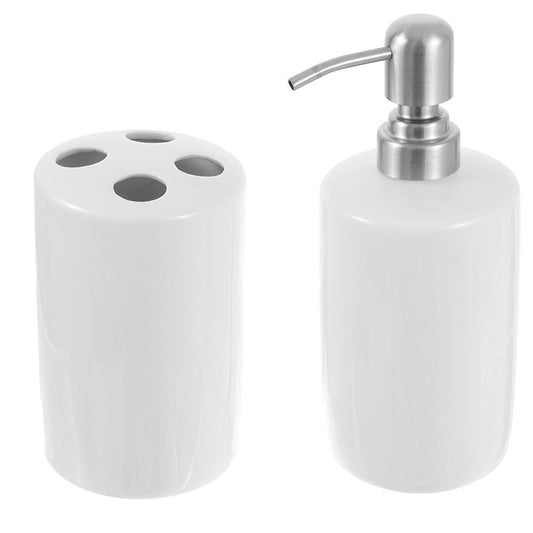 Set de baie personalizat dozator săpun + suport periuțe