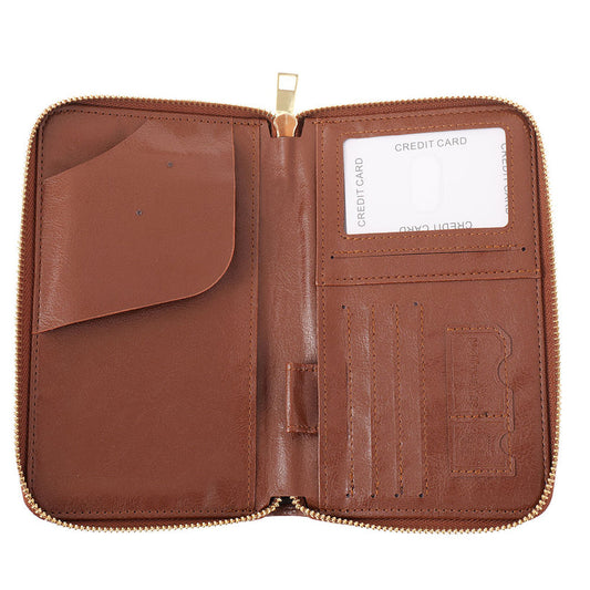 Portofel pentru acte din piele maro