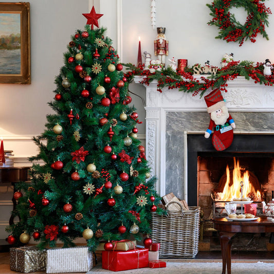 Brad artificial realistic Crăciun cu suport metalic - Molid