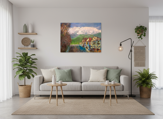 Tablou Pe strada mea - pictat manual