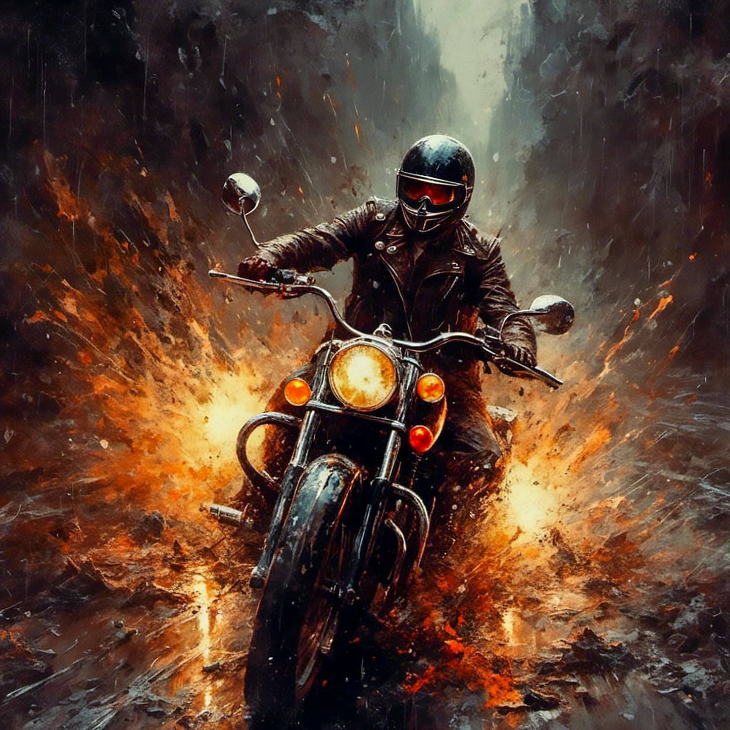 tablou canvas flame rider