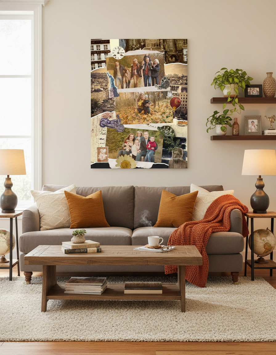 Tablou de Familie - Colaj 3 imagini Vintage