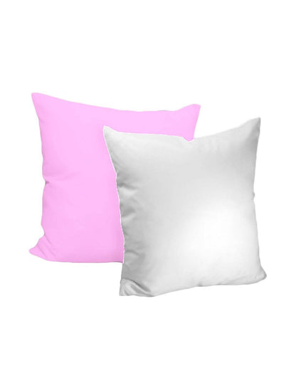 husa perna personalizata alb si roz 40 x 40 cm
