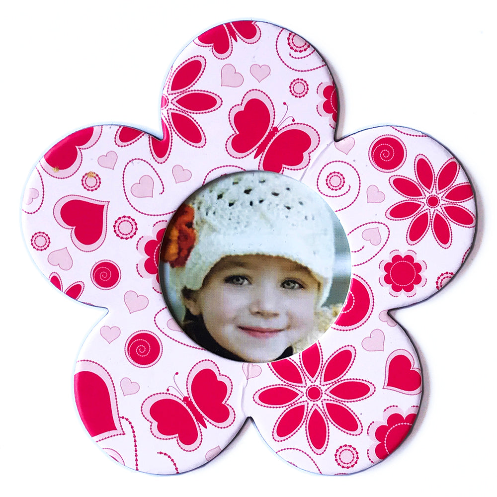 Magnet floare roz insertie foto