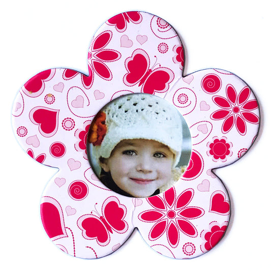 Magnet floare roz insertie foto