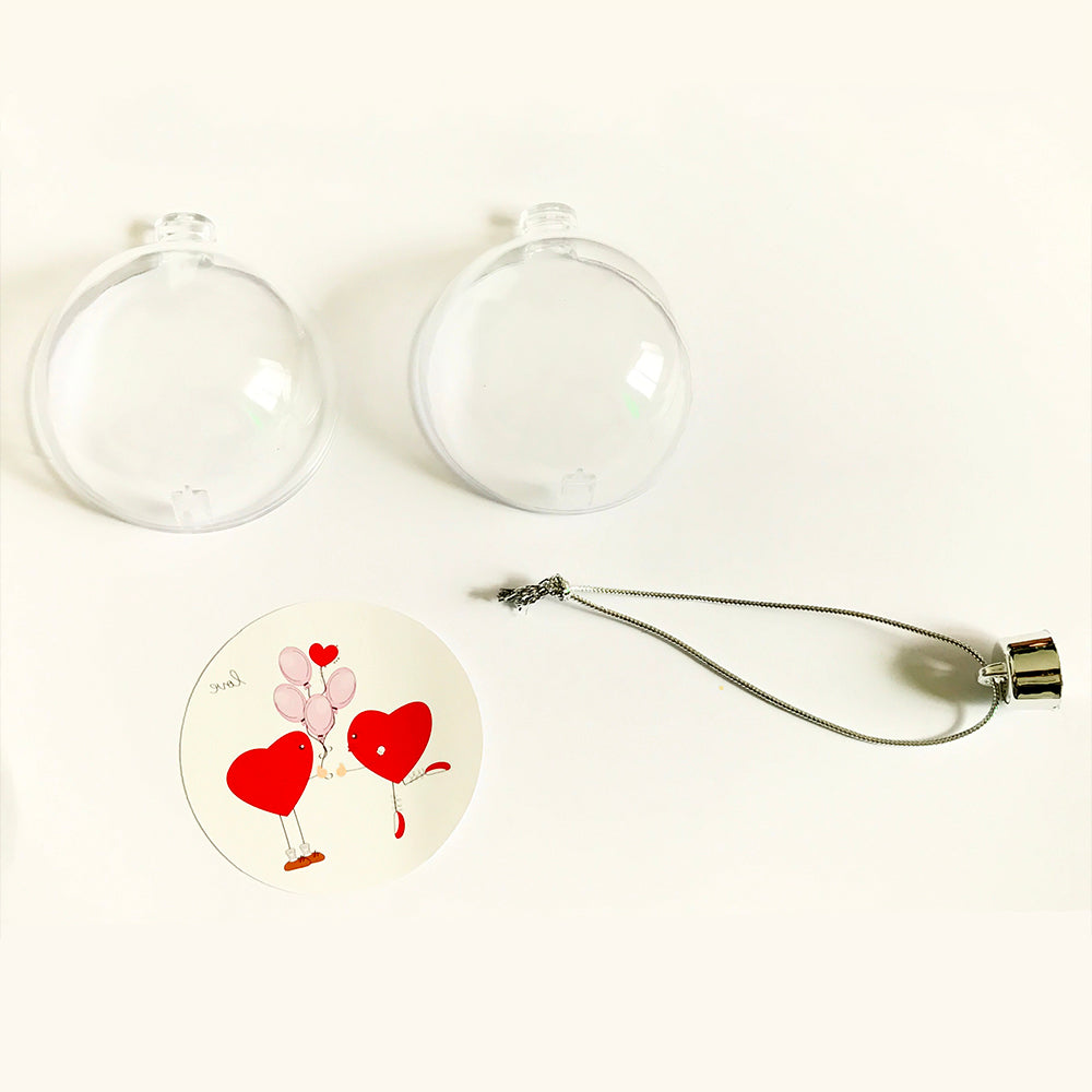 Glob inserție foto rotund pentru brad Ø7cm