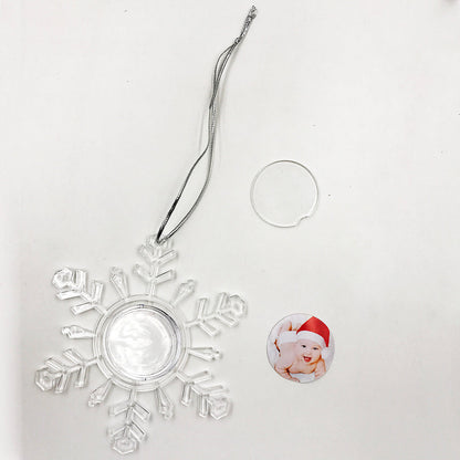 Glob inserție foto fulg pentru brad