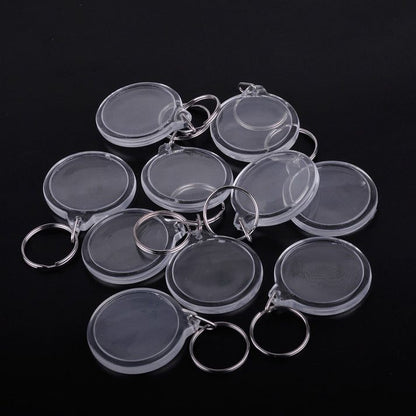 Breloc plastic foto rotund 4,5cm