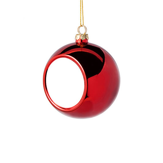 Glob personalizat rosu pentru brad  4cm