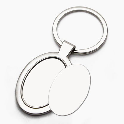 Breloc metalic oval