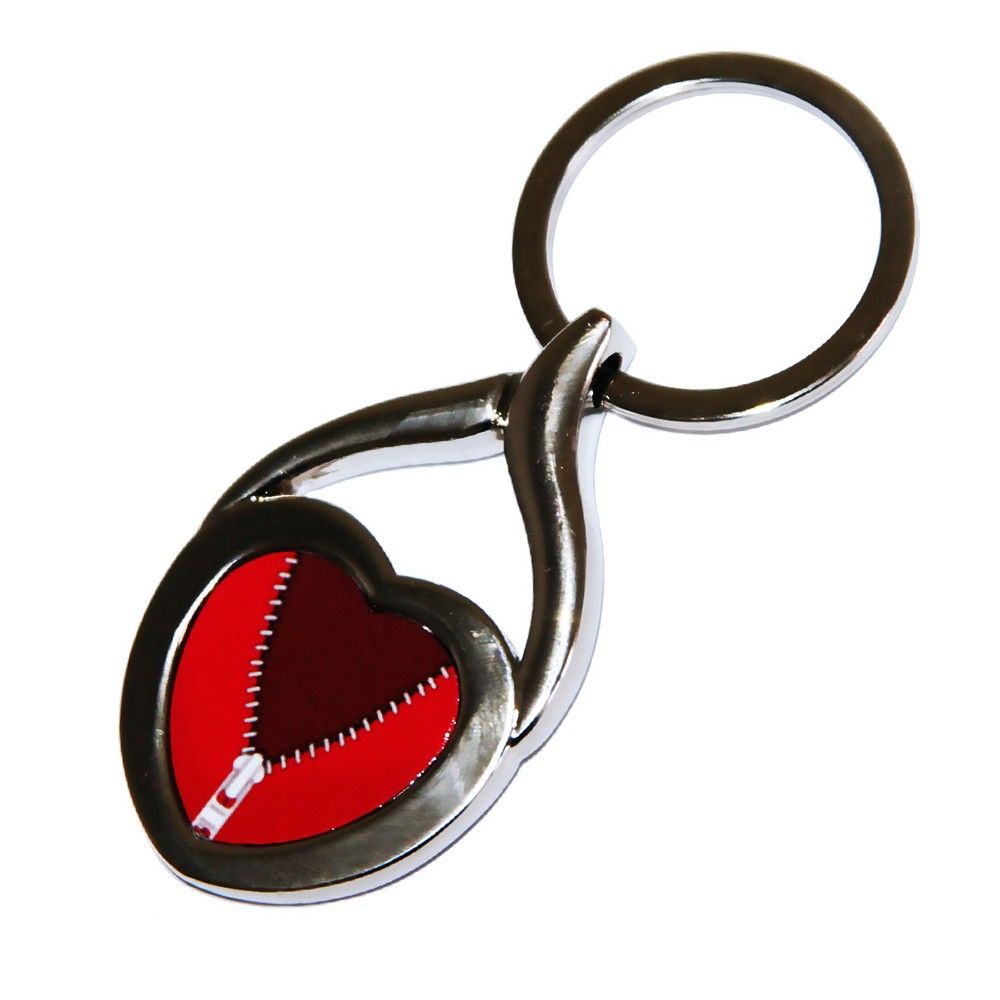 Breloc metalic inimă