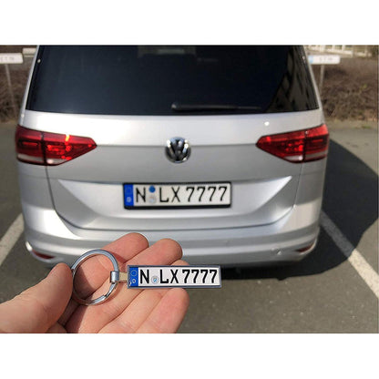 Breloc metalic foto AUTO argintiu