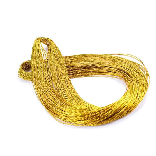 Set 100 șnur auriu metalic