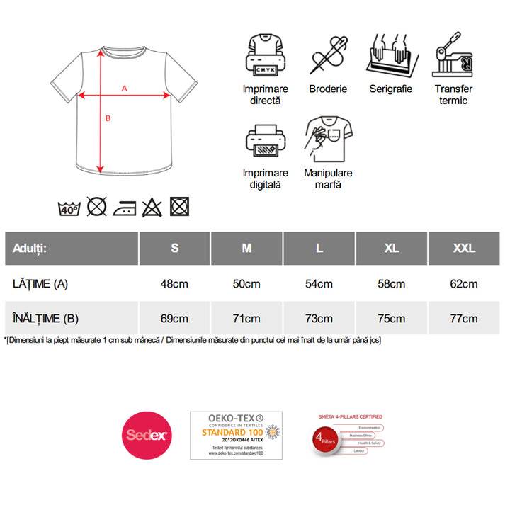 Tricou bumbac galben Roly ATOMIC 150