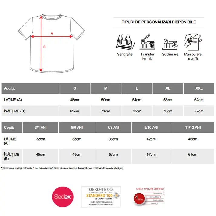 Tricou alb Roly SUBLIMA Cotton Touch