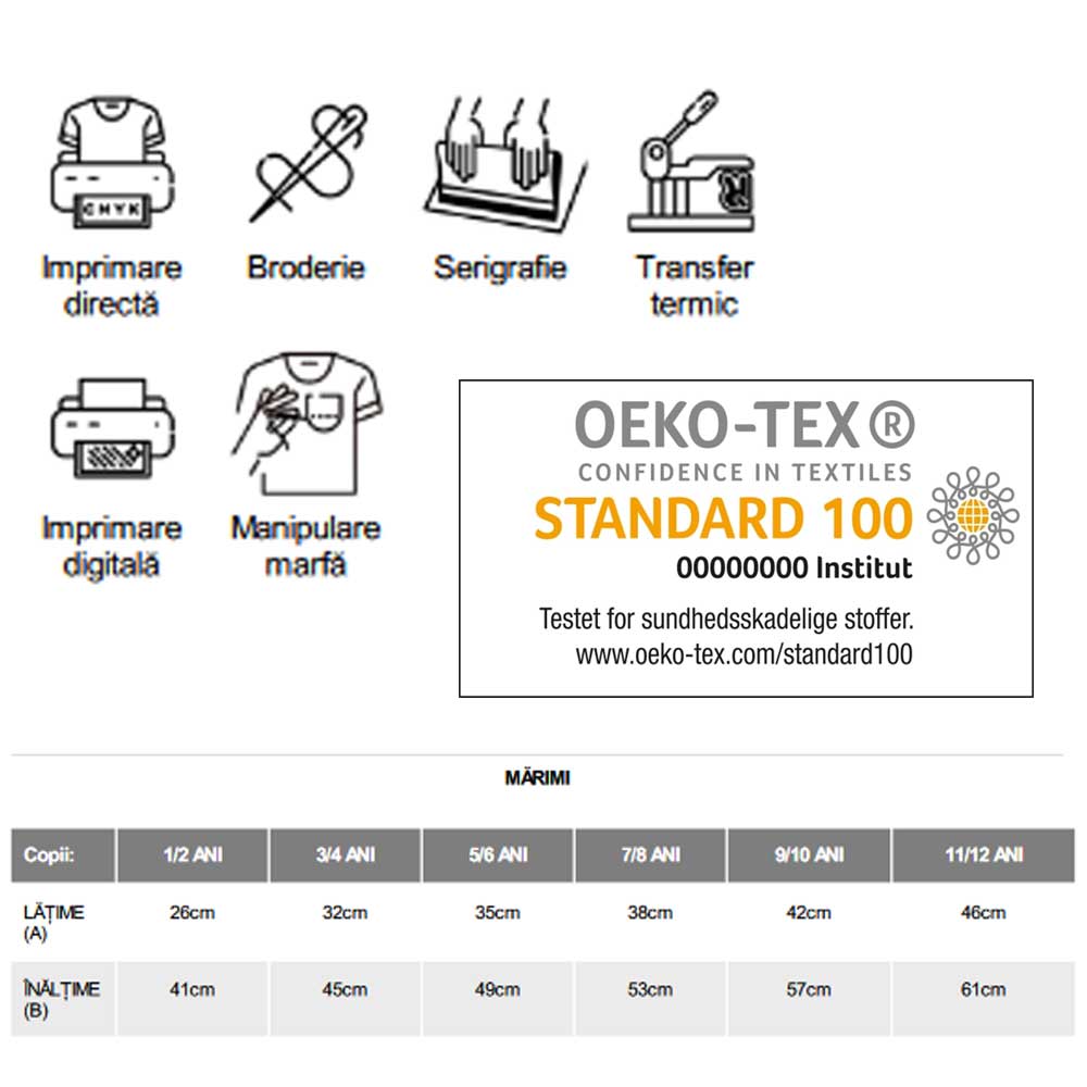 Tricou bumbac alb pentru copii și bebeluși Roly BEAGLE