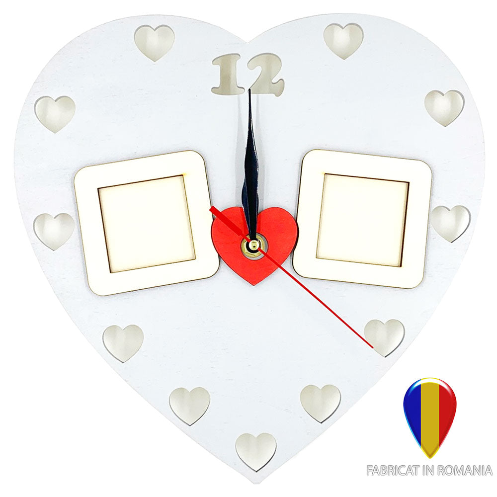 Rama foto lemn - ceas INIMA 2 poze