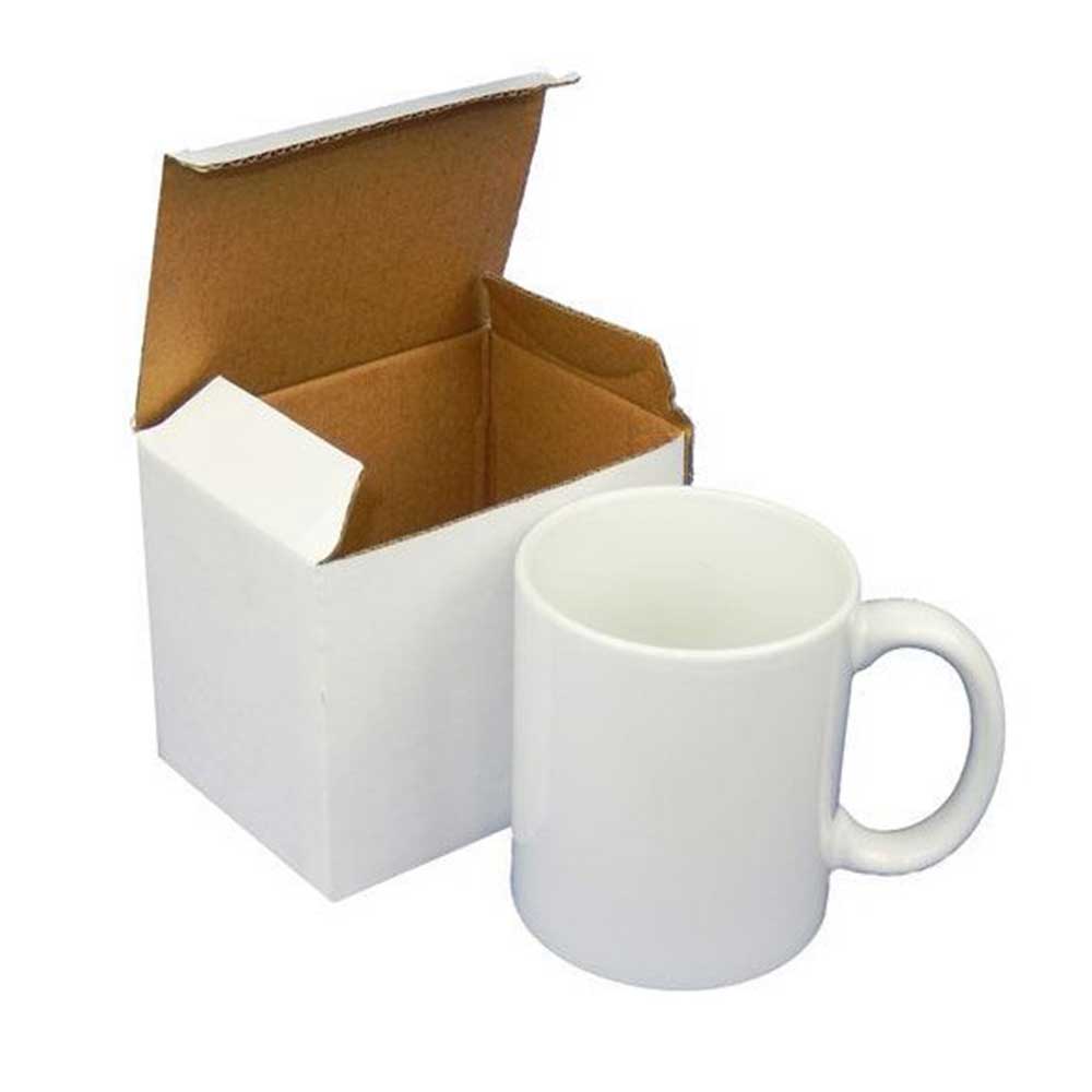 Cană albă personalizată + cutie individuală