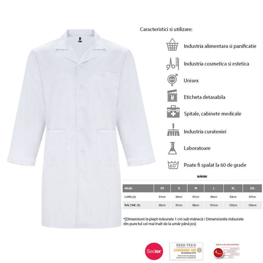 halat unisex personalizat Roly Vaccine