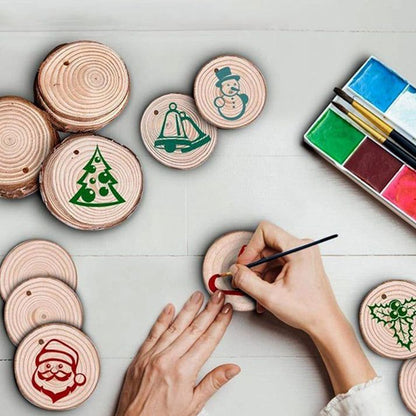 Breloc felie lemn rotund