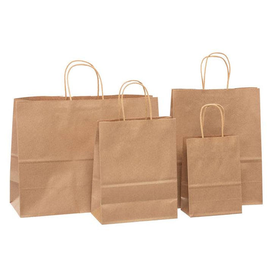 Sacoșă din Hârtie Kraft Eco cu Mâner Răsucit