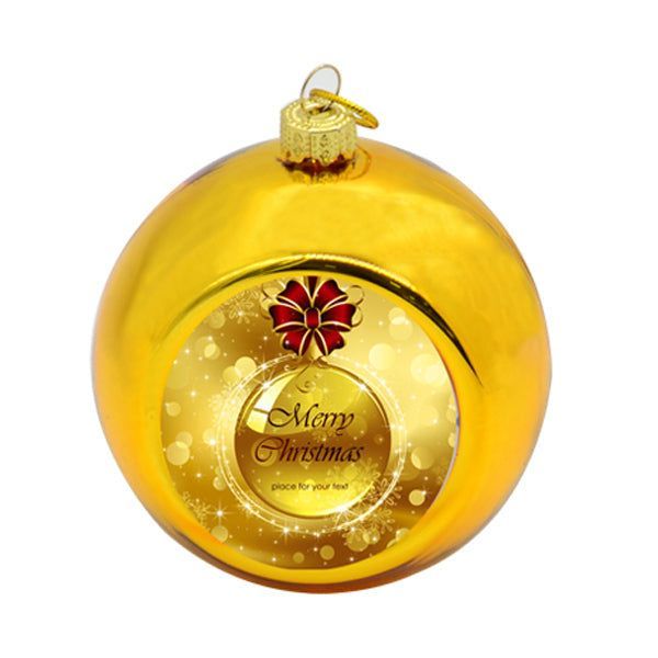 Glob personalizat auriu pentru brad