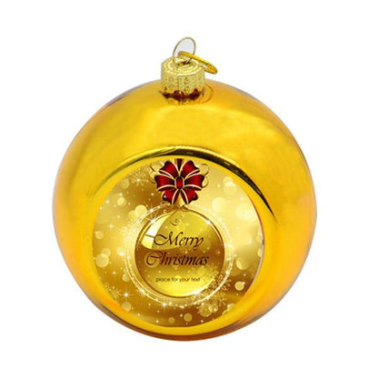 Glob personalizat auriu pentru brad