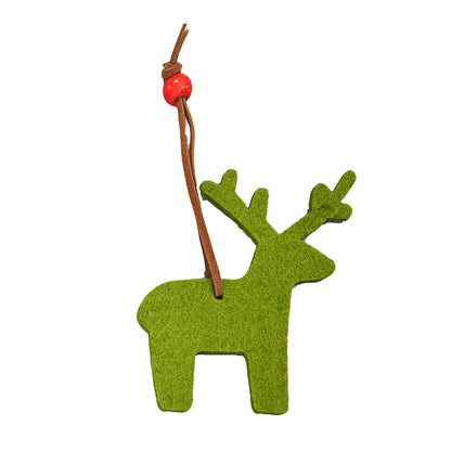 Ornament de brad ren textil - set 10buc