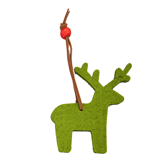 Ornament de brad ren textil - set 10buc