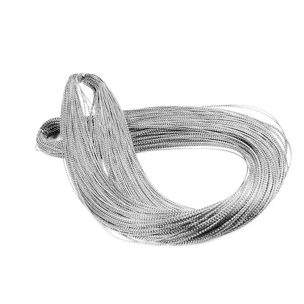 Set 100 șnur argintiu metalic