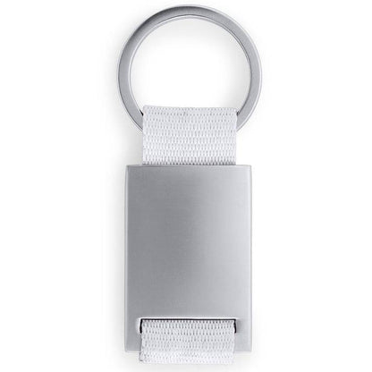 Breloc metalic cu bandă textilă