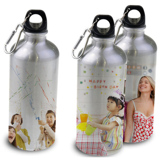 Bidon sport argintiu 750ml personalizat