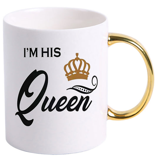 Cană mâner auriu + cutie individuală