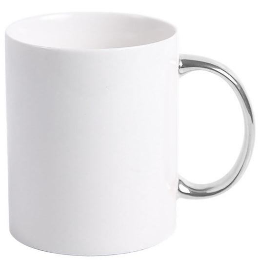 Cană mâner argintiu + cutie individuală