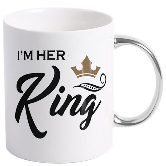 Cană mâner argintiu + cutie individuală