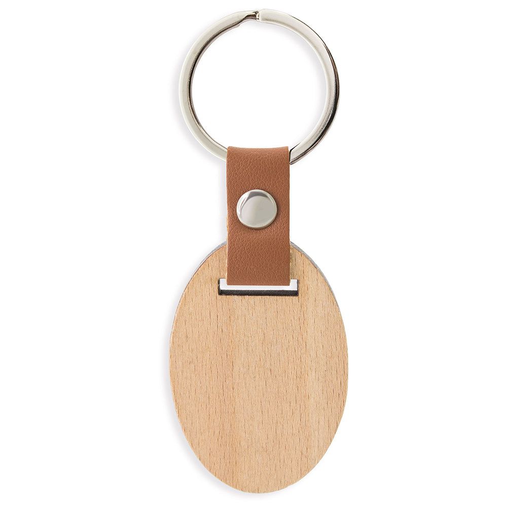 Breloc pandantiv din lemn oval